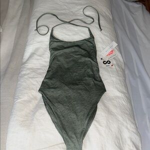 FP Movement by Free People Olive Green One-Piece Swimsuit